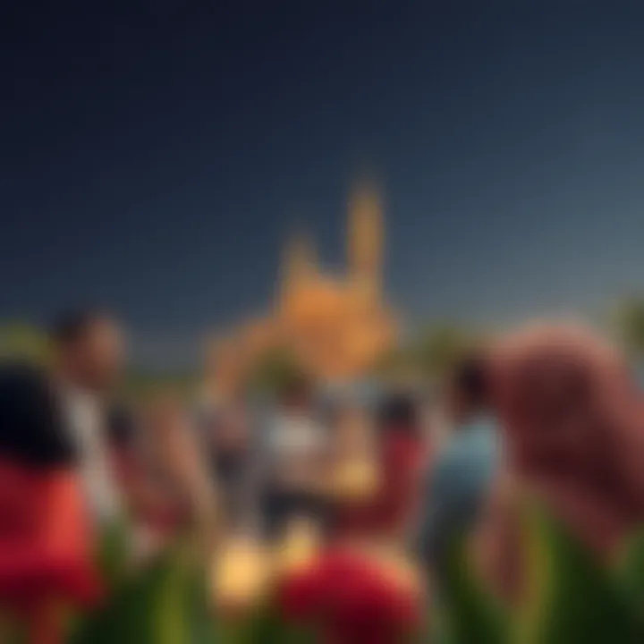 A group of friends enjoying a community gathering under the stars.