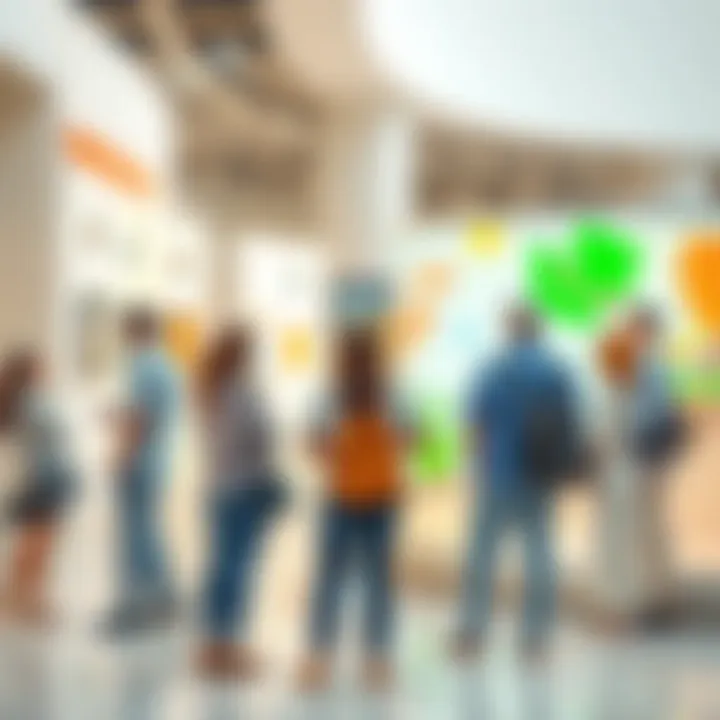 Visitors engaging with interactive exhibits in Ras Al Khor, emphasizing community involvement.