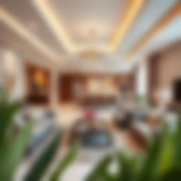 Luxurious living room interior of Rawda Apartments