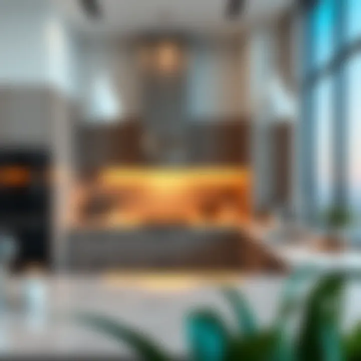 Modern kitchen design in Rawda Apartments