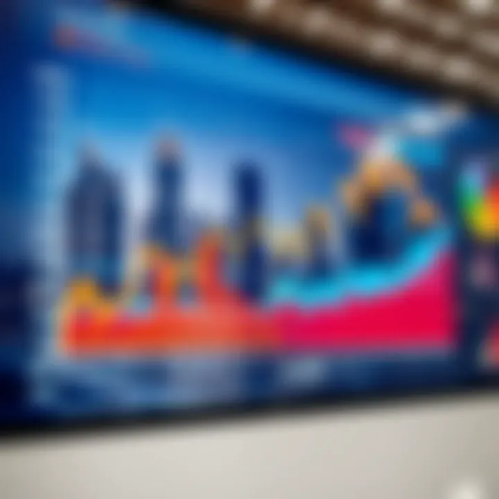 Vibrant real estate market trends chart and analysis