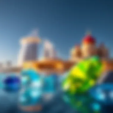 Luxury real estate properties juxtaposed with gemstones