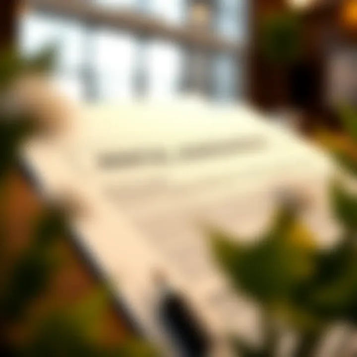 Rental Agreement Document Close-up of rental agreement document