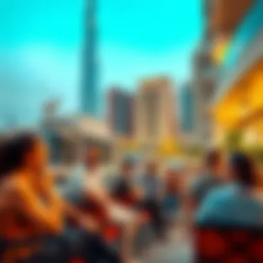 Vibrant expatriate community enjoying social life in Dubai