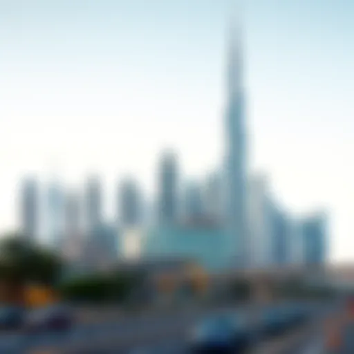 Dubai's Iconic Skyline Stunning skyline of Dubai showcasing modern architecture