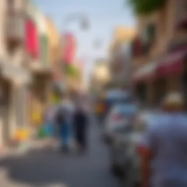 Cultural Vibrancy of Rigga Al Buteen Vibrant street scene in Rigga Al Buteen showcasing local culture