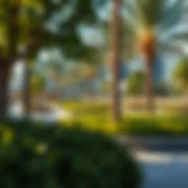 Community features and green spaces in Room International City