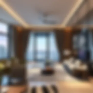 Innovative design elements in a luxury apartment