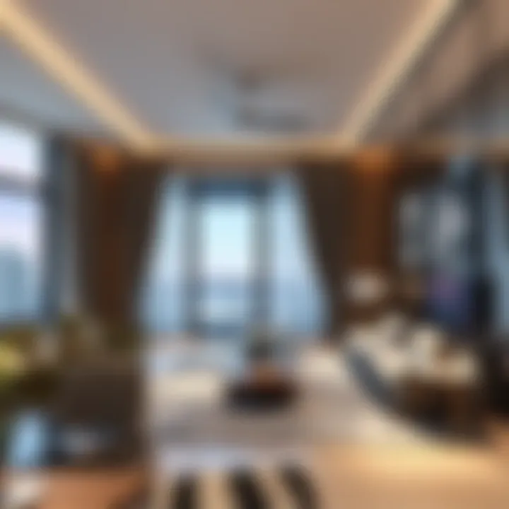 Innovative design elements in a luxury apartment