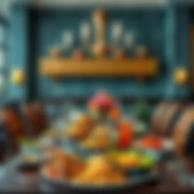 Diverse Menu at Sarhad Darbar A beautifully arranged dining table with diverse menu offerings