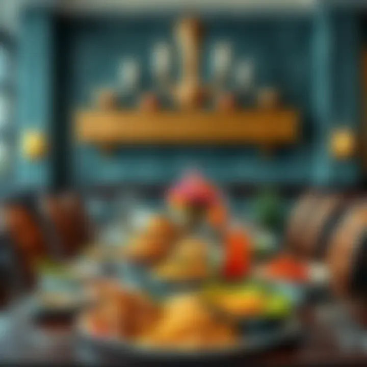 Diverse Menu at Sarhad Darbar A beautifully arranged dining table with diverse menu offerings