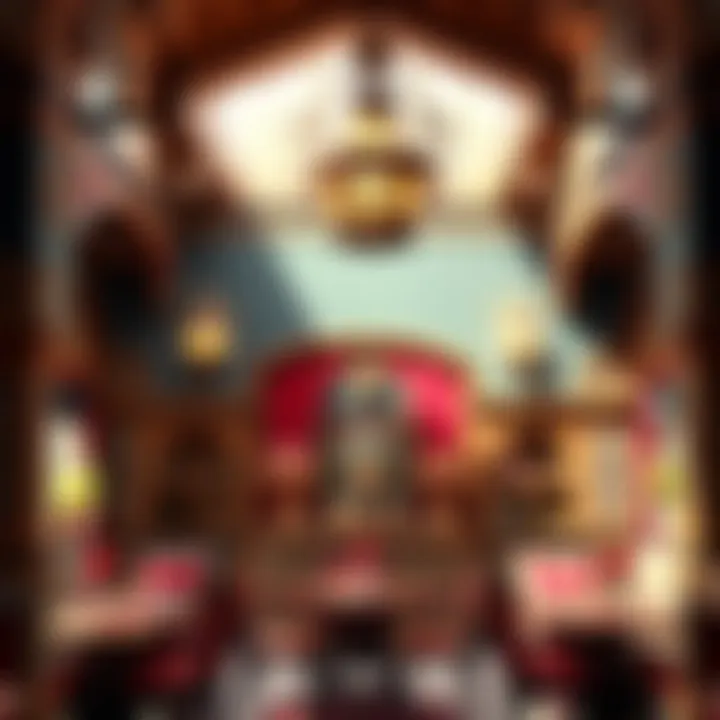 Culturally Rich Interior of Sarhad Darbar Vibrant interior of Sarhad Darbar highlighting cultural decor