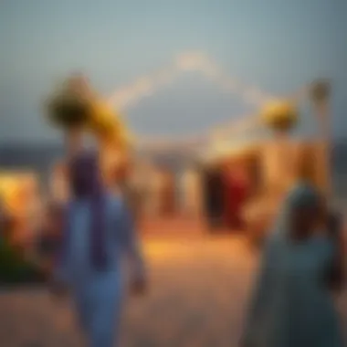 Cultural Festivities in Shat' Al Hamriya Cultural festival taking place in Shat' Al Hamriya with local art displays