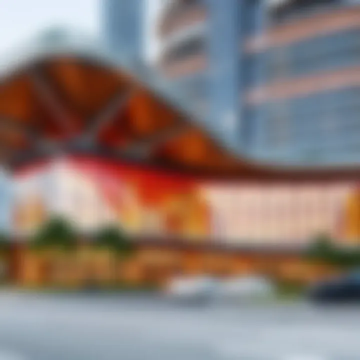 Architectural details of Sky View's innovative design