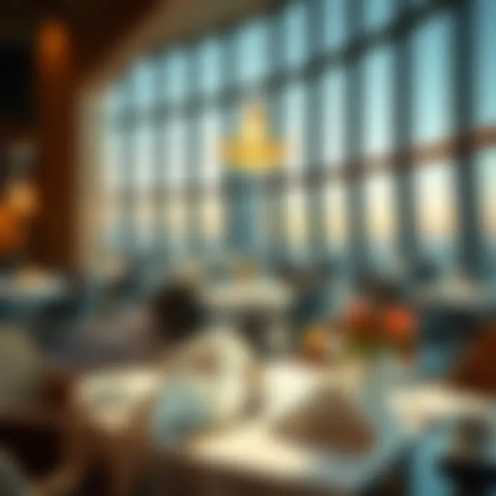 Skyview Hotel Dubai Dining Experience Exquisite dining setup at Skyview Hotel's restaurant