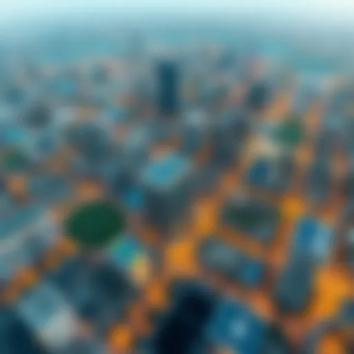 Aerial view of Dubai showcasing smart city infrastructure