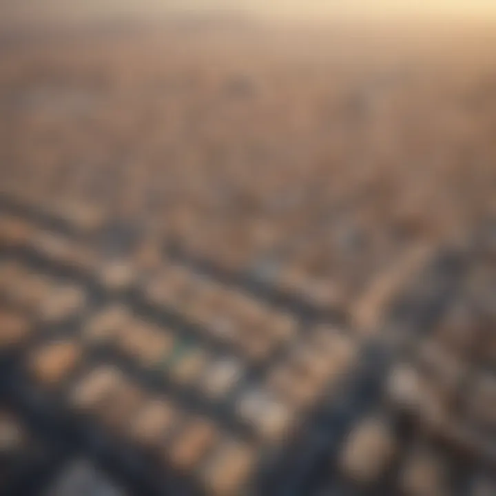 Aerial view of Deira highlighting key landmarks and neighborhoods