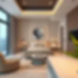 Modern Studio Room Design in Al Khail Gate Luxurious studio room interior showcasing modern design elements