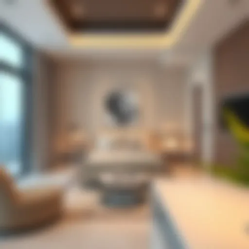 Modern Studio Room Design in Al Khail Gate Luxurious studio room interior showcasing modern design elements