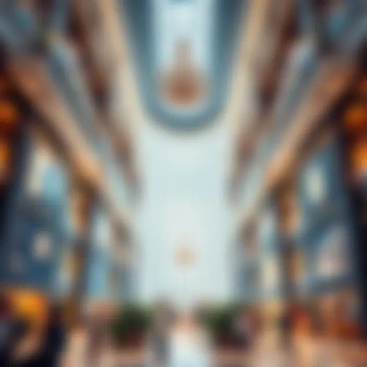 Interior design highlighting the opulent architecture of Dubai Mall