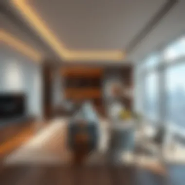 Luxurious interiors of a residential unit within The Opus