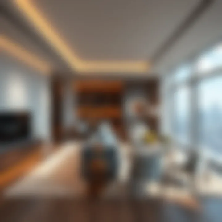 Luxurious interiors of a residential unit within The Opus