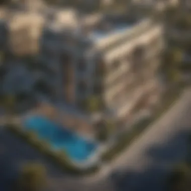 Prime Location of The Pagani Residence in Dubai Aerial view of Dubai highlighting the location of The Pagani Residence