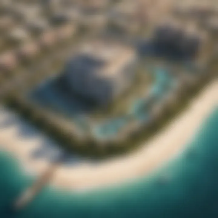 Aerial view of the Point Palm showcasing its impressive coastline