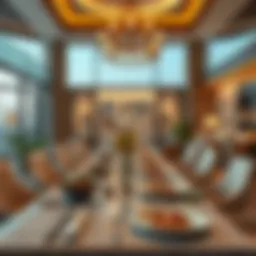 Elegant dining setup highlighting Dubai's culinary flair