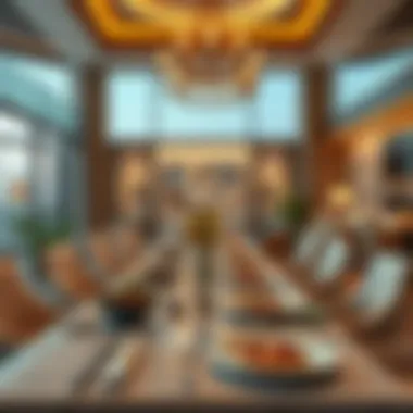 Elegant dining setup highlighting Dubai's culinary flair