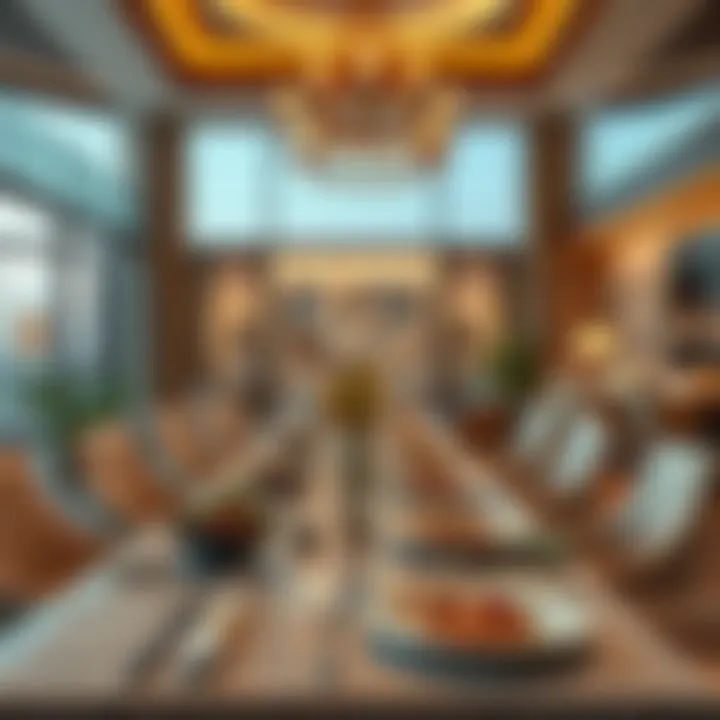 Elegant dining setup highlighting Dubai's culinary flair