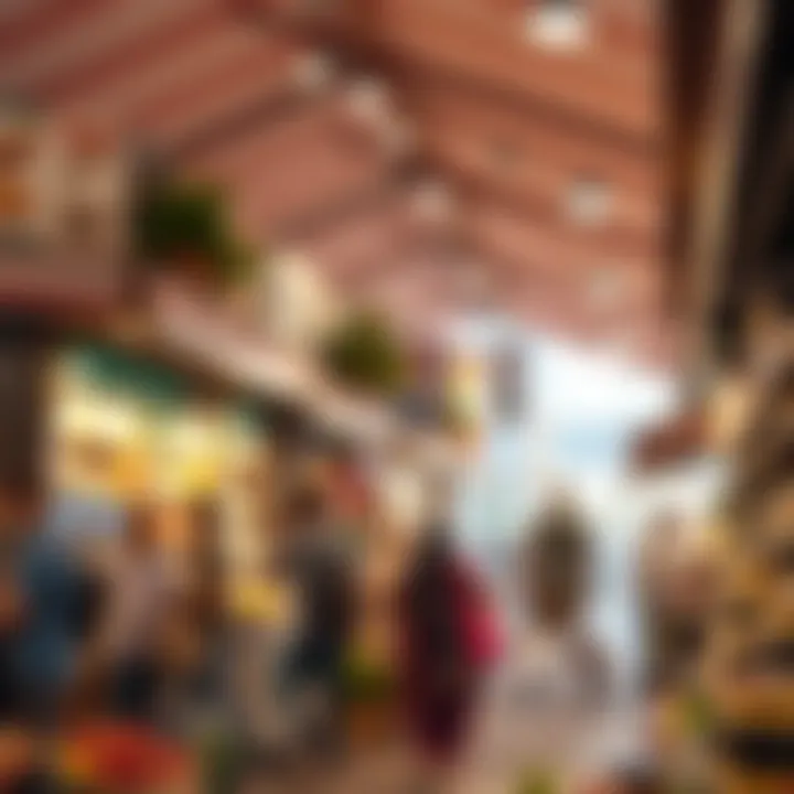 Local market scene in Tilal City highlighting community engagement