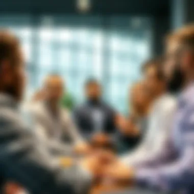 Strategic Discussions Among Diverse Professionals A close-up of a business meeting with diverse professionals discussing strategies