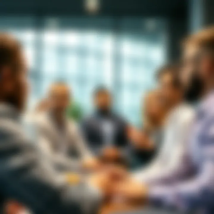 Strategic Discussions Among Diverse Professionals A close-up of a business meeting with diverse professionals discussing strategies