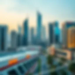 A bustling city skyline showcasing modern architecture and innovation