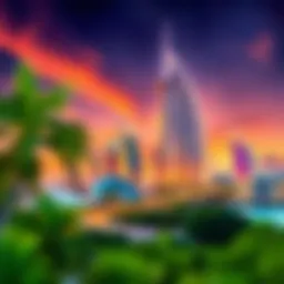 A vibrant skyline representing the UAE's economic growth.