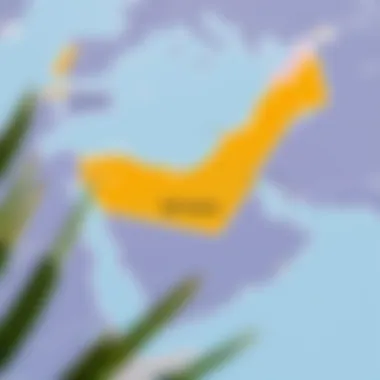 Map illustrating visa-free countries for UAE passport holders in 2023