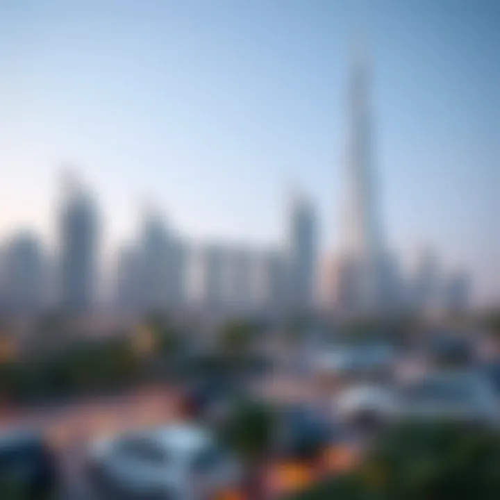 Dubai's Modern Skyline and Luxury Properties A modern skyline of Dubai showcasing luxury properties