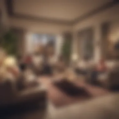 Social Interaction in Shared Living Residents enjoying a social gathering in a shared accommodation in Rashidiya.
