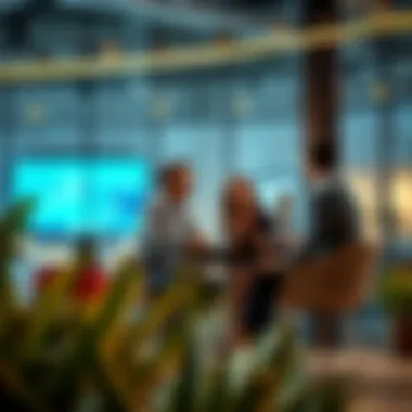 Collaboration in Digital Marketing A professional engagement scene symbolizing collaboration in the digital marketing sector