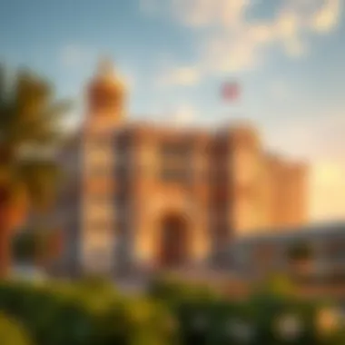 Regulatory Bodies in Dubai A government building illustrating regulatory oversight in Dubai