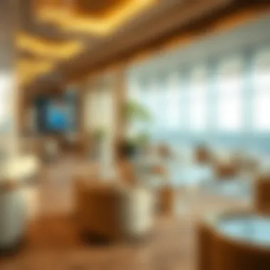 Luxurious Marhaba lounge at Dubai Airport