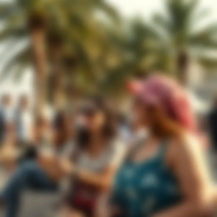 Tourists enjoying leisure activities during a Monday holiday