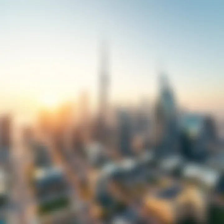 Aerial view of Dubai skyline showcasing modern architecture