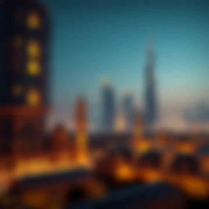 Majestic view of Dubai's skyline during Ramadan nights