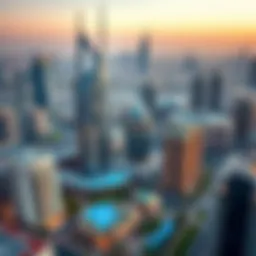 Panoramic view of Dubai's urban landscape showcasing modern architecture