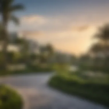 Lush Greenery: The Scenic Landscape of Sobha Hartland II Stunning landscape view of Sobha Hartland II community with lush greenery