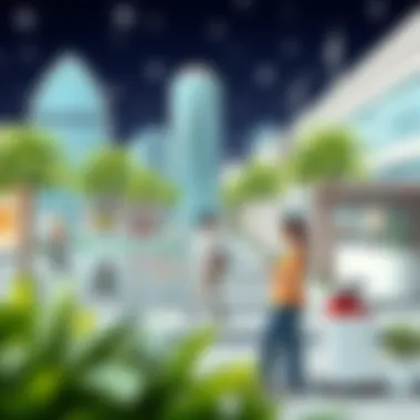 Illustration of residents using Emirates ID in various sectors