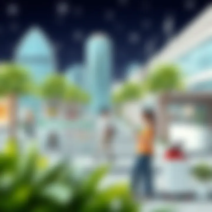 Illustration of residents using Emirates ID in various sectors