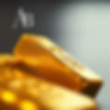 Close-up of gold bar with intricate details